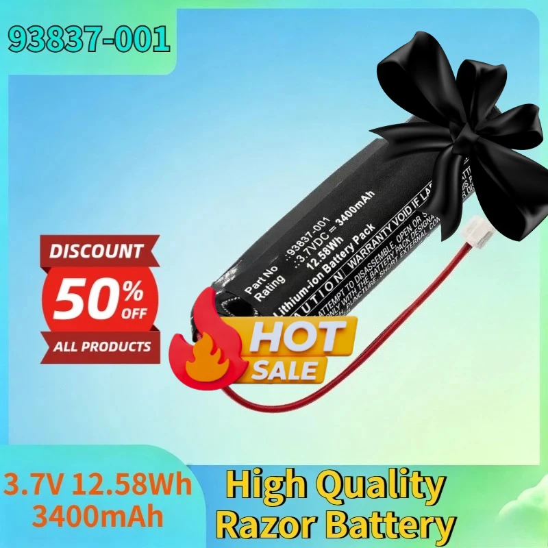 

93837-001 3.7V 12.58Wh 3400mAh Lithium-ion Rechargeable Battery for Wahl Cordless Magic Clip Designer High Quality Razor Battery