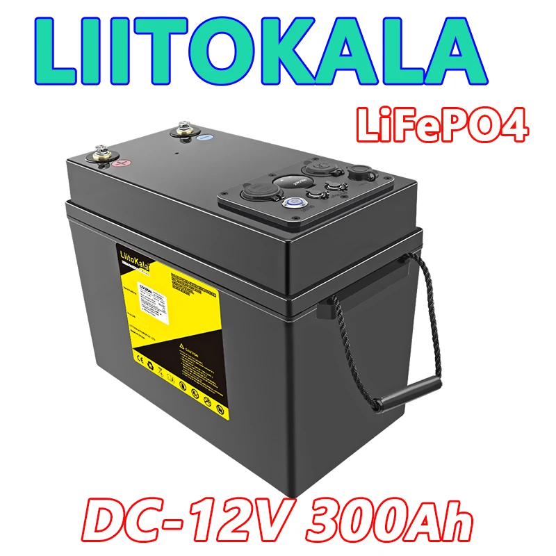 Liitokala 12V 300ah 200ah Lifepo4-batterij 100ah 120ah 150ah Campers Waterdichte Golfkar Batterij Off-Road Off-Grid Zonne-Energie