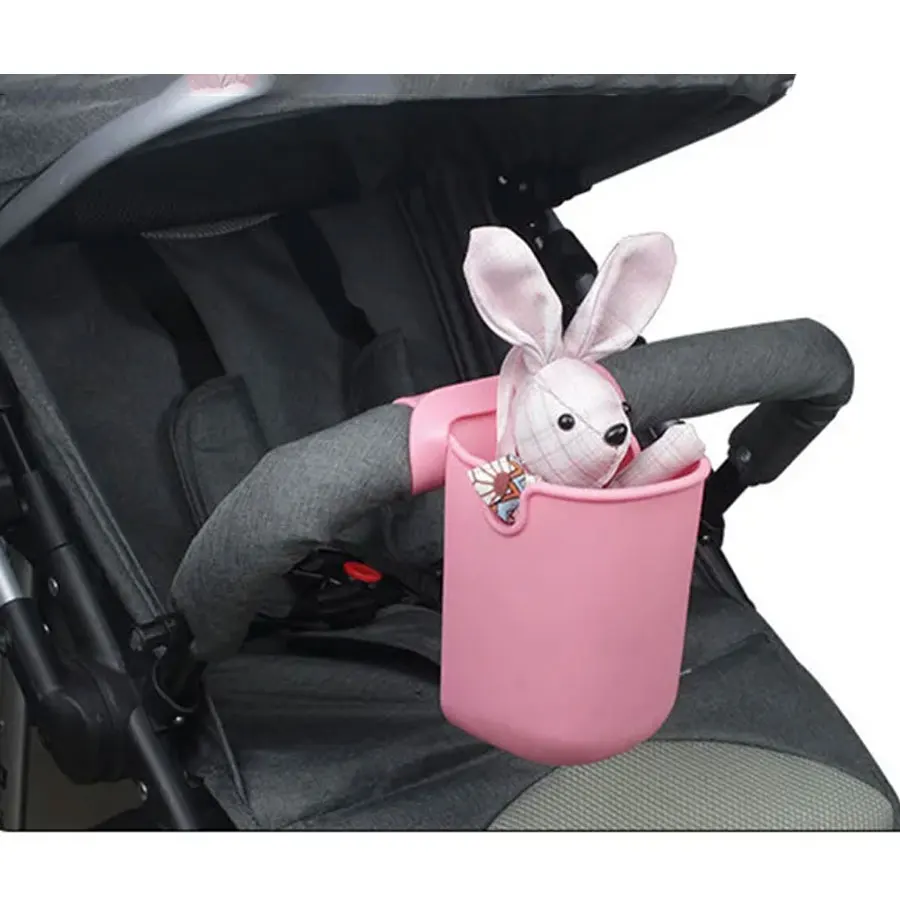 

Silicone Bicycle Cup Holder, Baby Stroller Cup Holder Children's Stroller Cup Holder Outdoor Portable Multifunctional Cup Holder