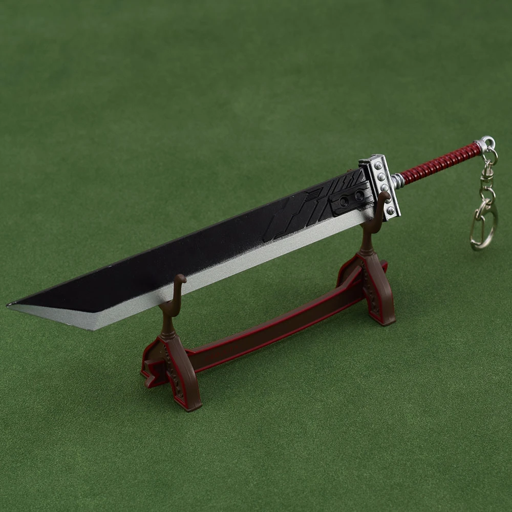 22cm Final Buster Sword Cloud Strife Fantasy VII FF7 Game Peripherals 1:6 Metal Weapon Model Keychain Collection Crafts Toys Boy