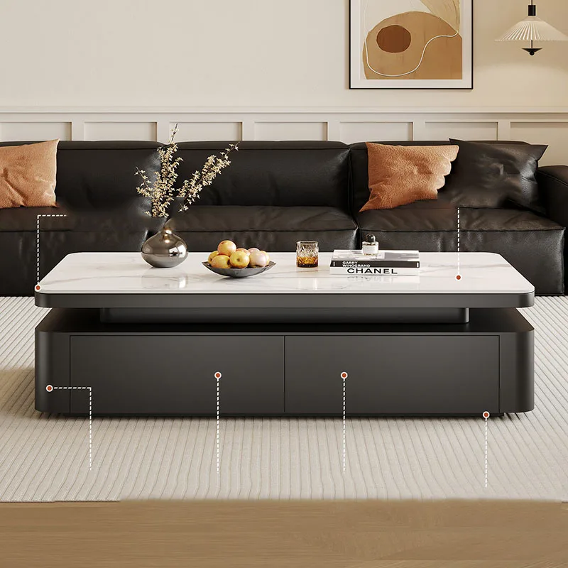 Luxury Writing Coffee Table Standing Moving Drawers Organizer Designer Storage Side Table Living Room Meubles Home Furniture