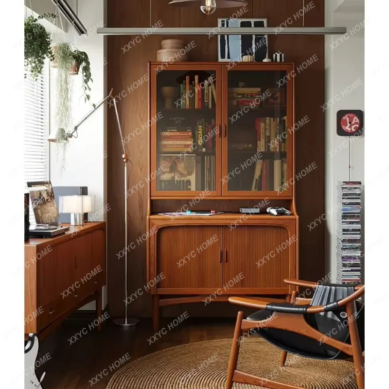 XXr furniture, all solid wood medium and ancient style, dining side cabinet, storage, porch cabinet, bookshelf.