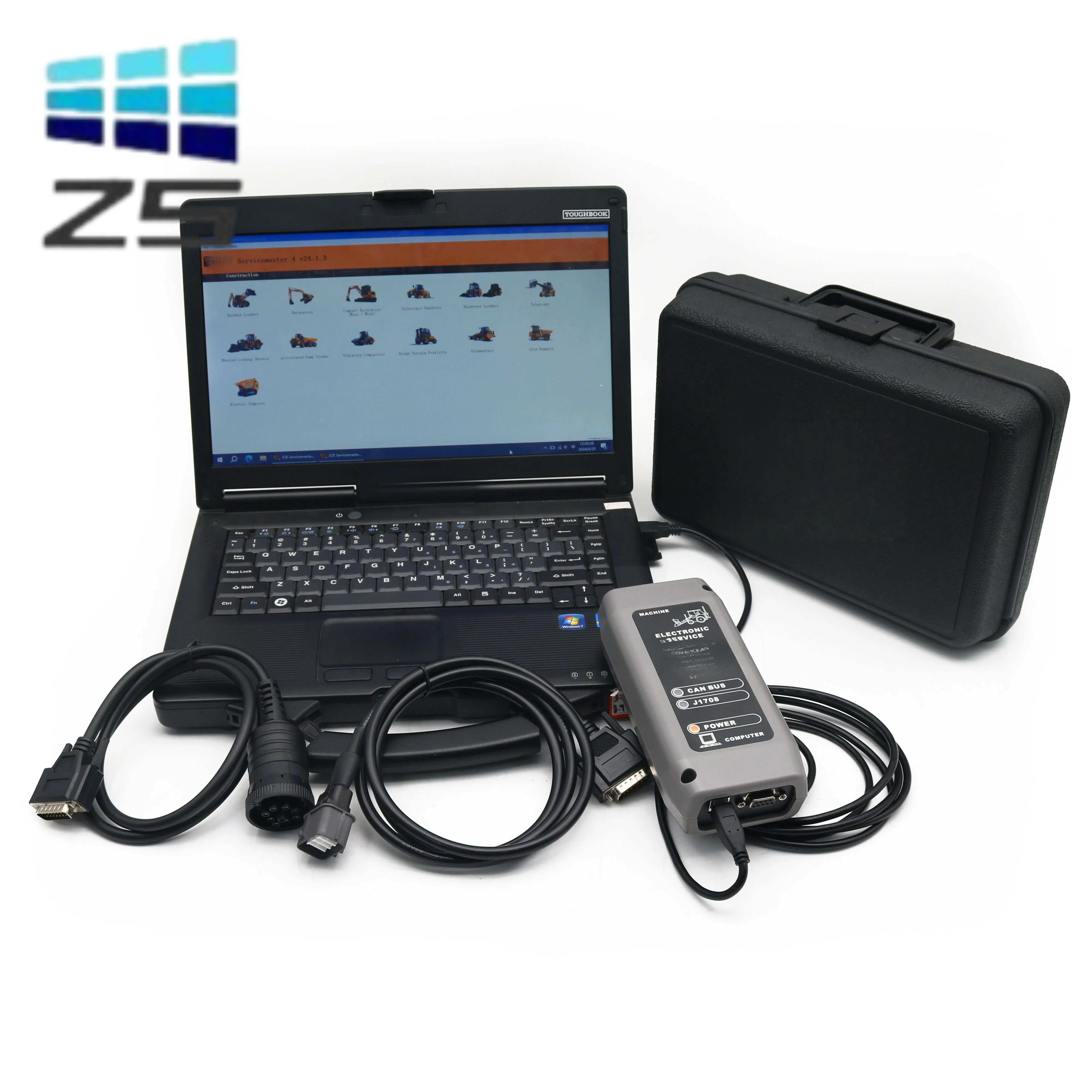 

For use with JCB Service Master diagnostic scan tools Agricultural and construction excavators