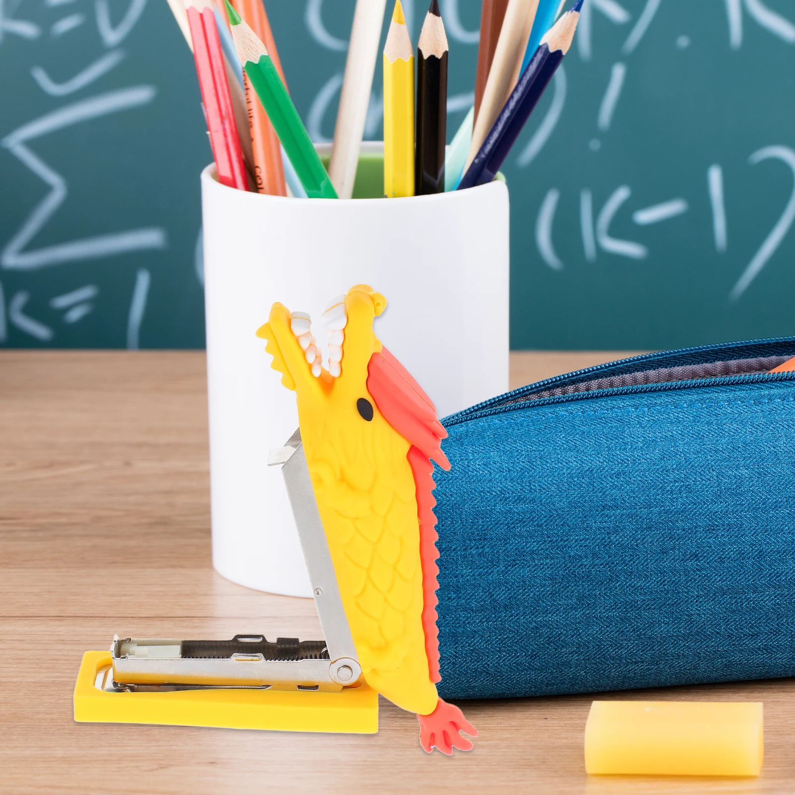 

Kawaii Dragon Mini Stapler Cute Compact Office Desk Stapler for Paper Documents Newspapers Portable Stationery Tool