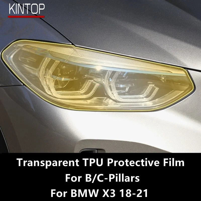 

For BMW X3 18-21 G01 Headlights Transparent TPU Protective Film Anti-scratch Repair Film Accessories Refit