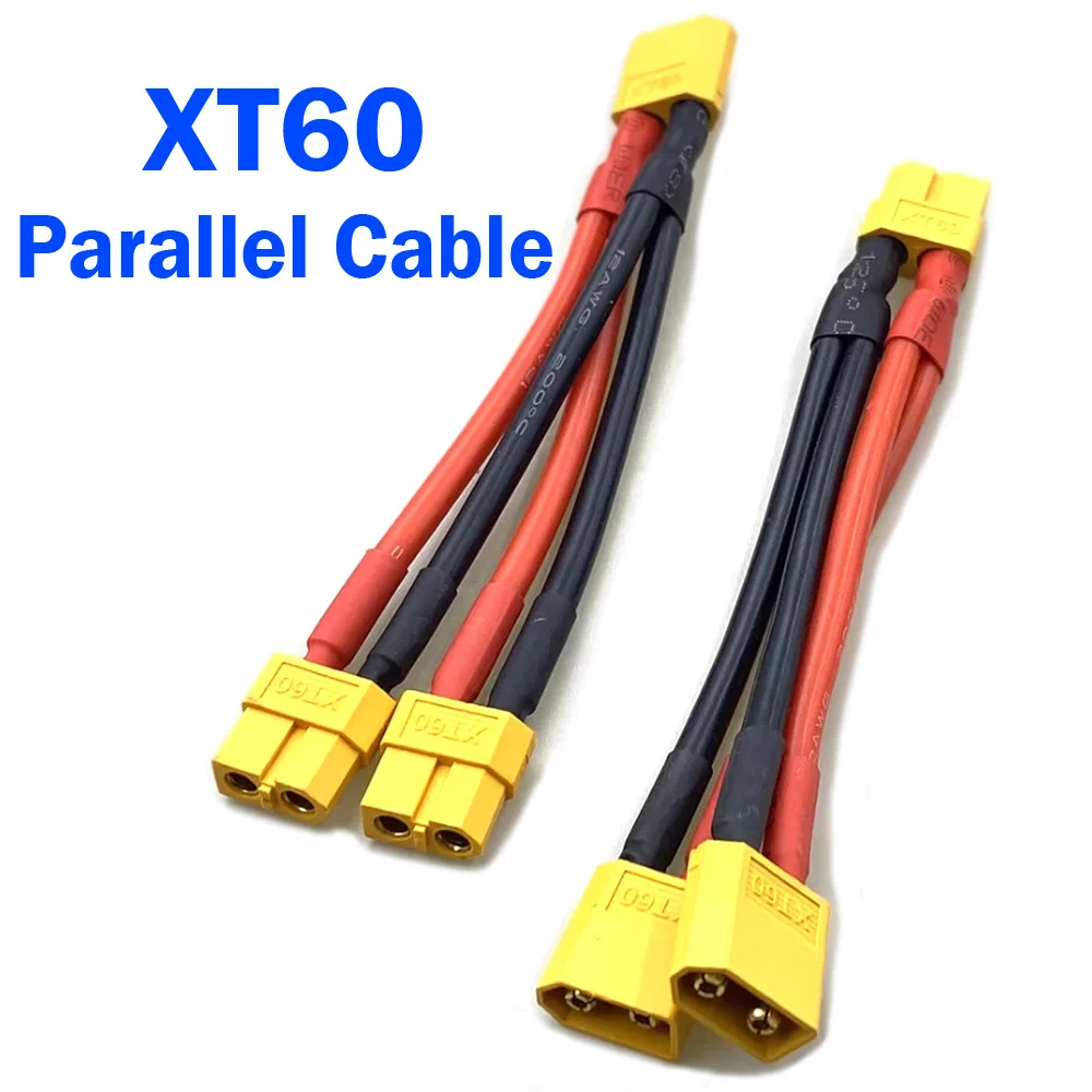 T Plug XT60 XT90 Parallel Battery Connector Male/Female Double Extension Cable Y-Divider/RC Battery Motor3-Way 10AWG 12AWG 14AWG