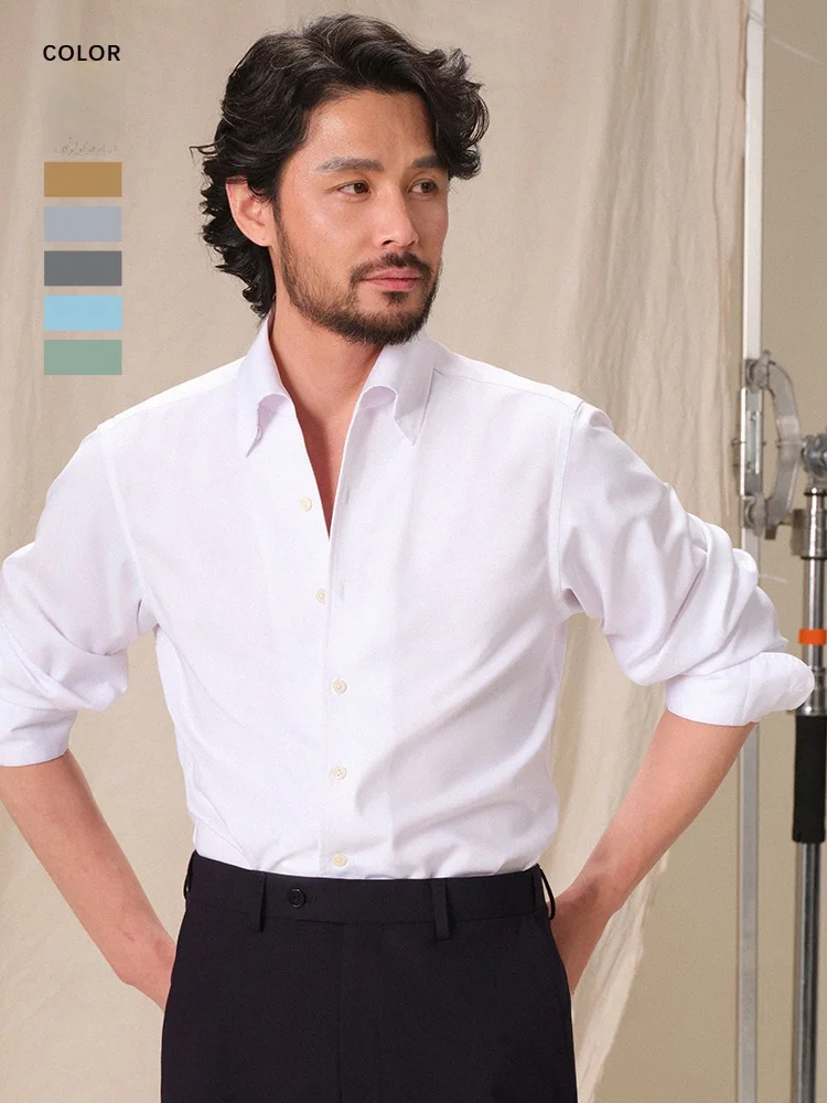 

Мужская рубашка Cultum Italian Style с длинным рукавом, из модала, несминаемая, с цельным воротником, для делового и повседневного стиля, элегантная и модная