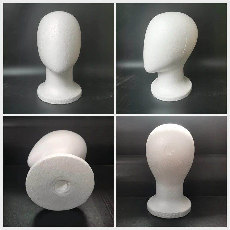 

Synthetic foam head mold cos hair lady hair trimming wig holder large head circumference faceless wig display head