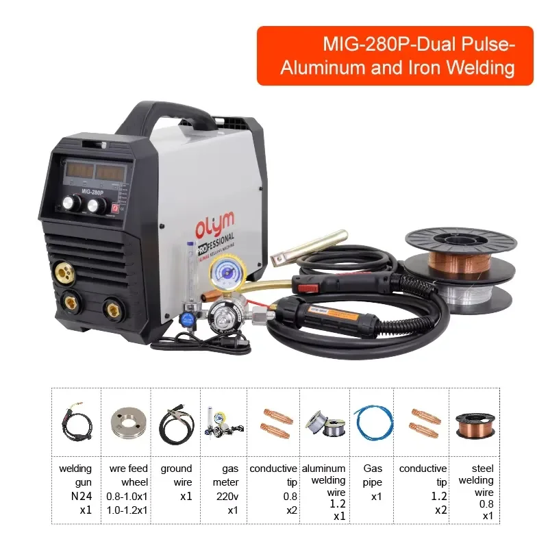 MIG 280 Pulse Inverter Welder Aluminum Tig Mma Multi Function Welding Machine Fast Shipping view 3