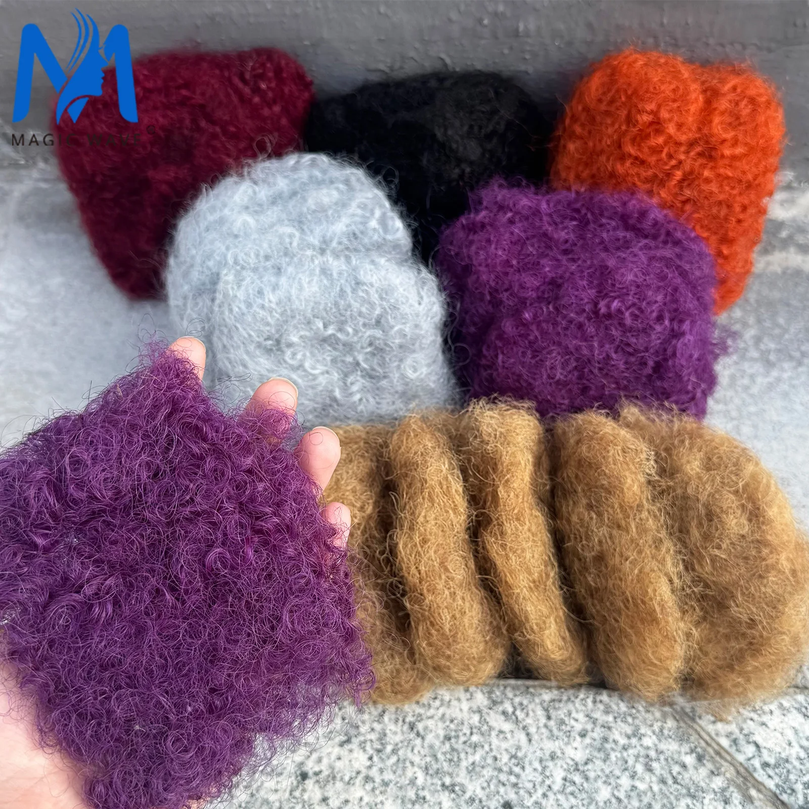 Afro Kinky Curly Hair Bulk Human Hair Extensions for Braiding 8inch Afro Kinky Bulk Human Hair for Dreadlock Extensions 35g/pc