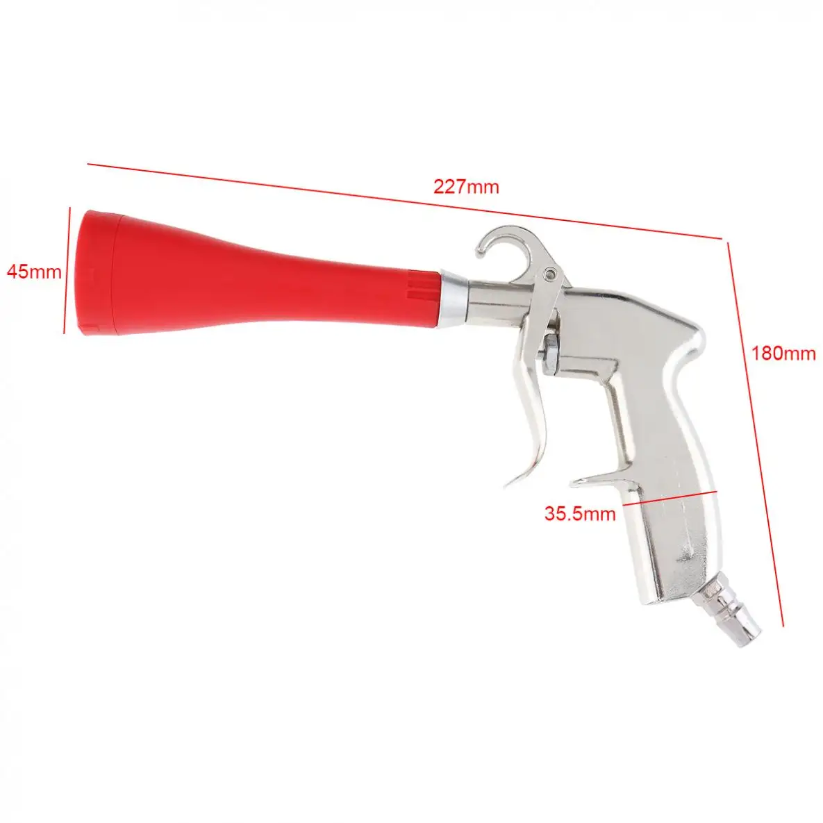 Pistola a spruzzo pneumatica ad alta pressione con connettore per tubo flessibile da 12 cm e testina per la rimozione della polvere/lavaggio auto