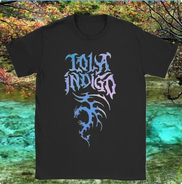 

Футболка Lola 2025 Indigo Tour Merch для мужчин и женщин, юмористическая футболка, летняя футболка для певицы, топы с короткими рукавами, одежда больших размеров
