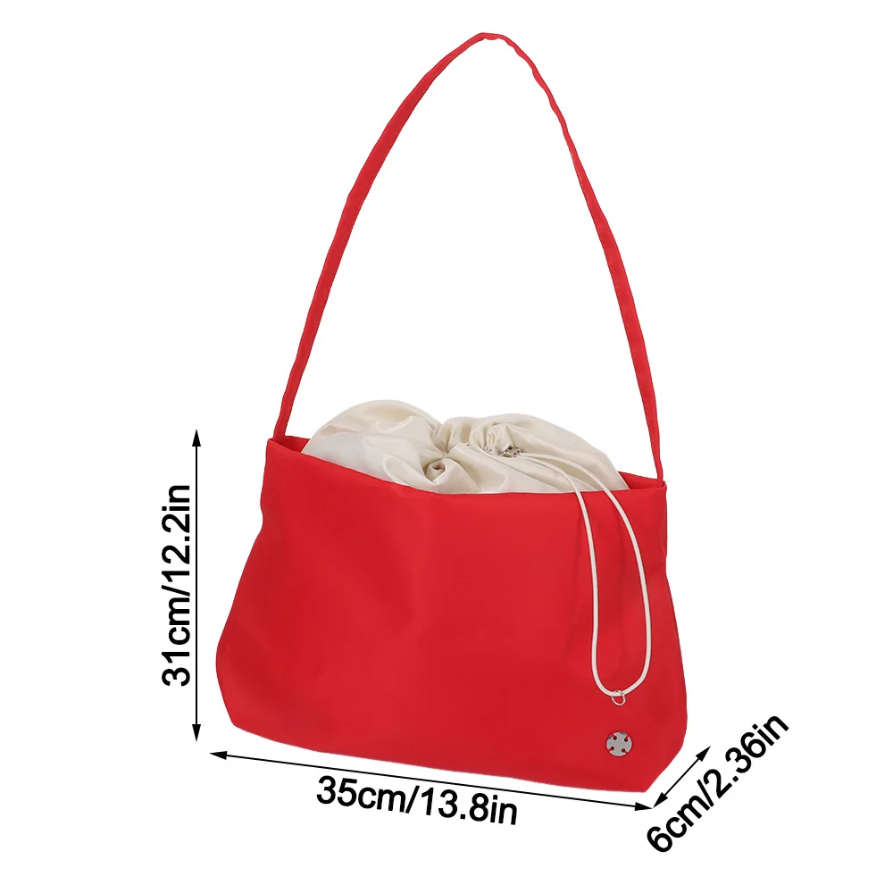 Soft Surface Cloud Shaped Shoulder Bag Nylon Double Strap Crossbody Bags Large Capacity Cloud Shaped Women's Tote Bag image 6