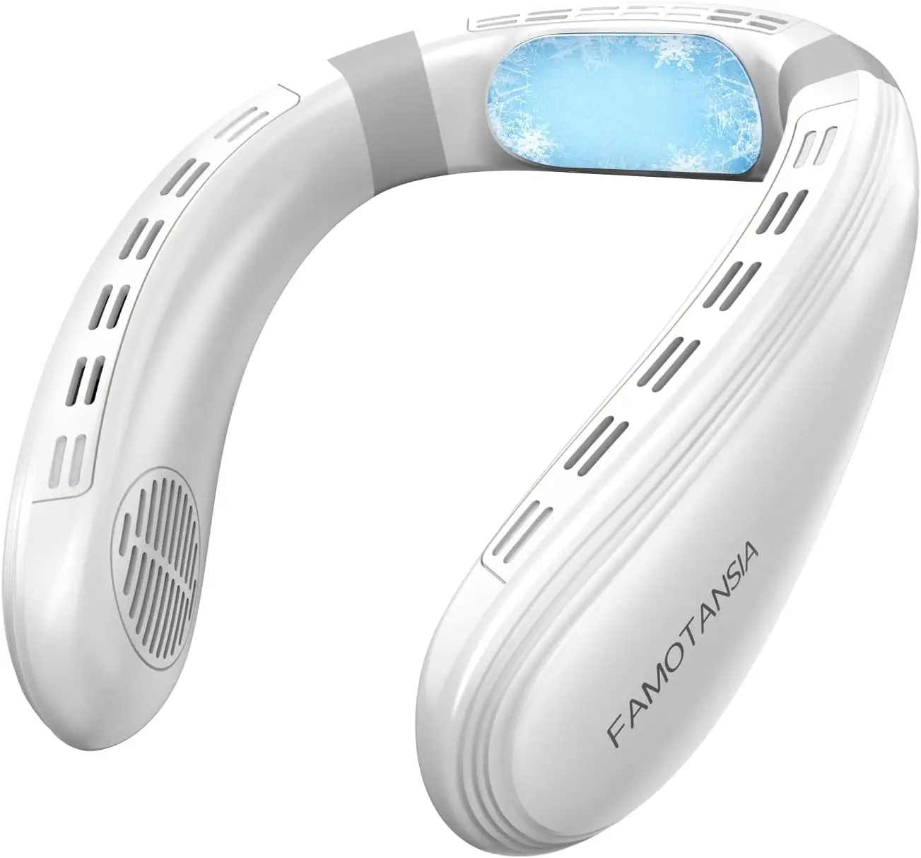 

Портативный вентилятор для шеи с охлаждающей пластиной, аккумулятор 5200 мАч, 3 скорости и уровни охлаждения для путешествий