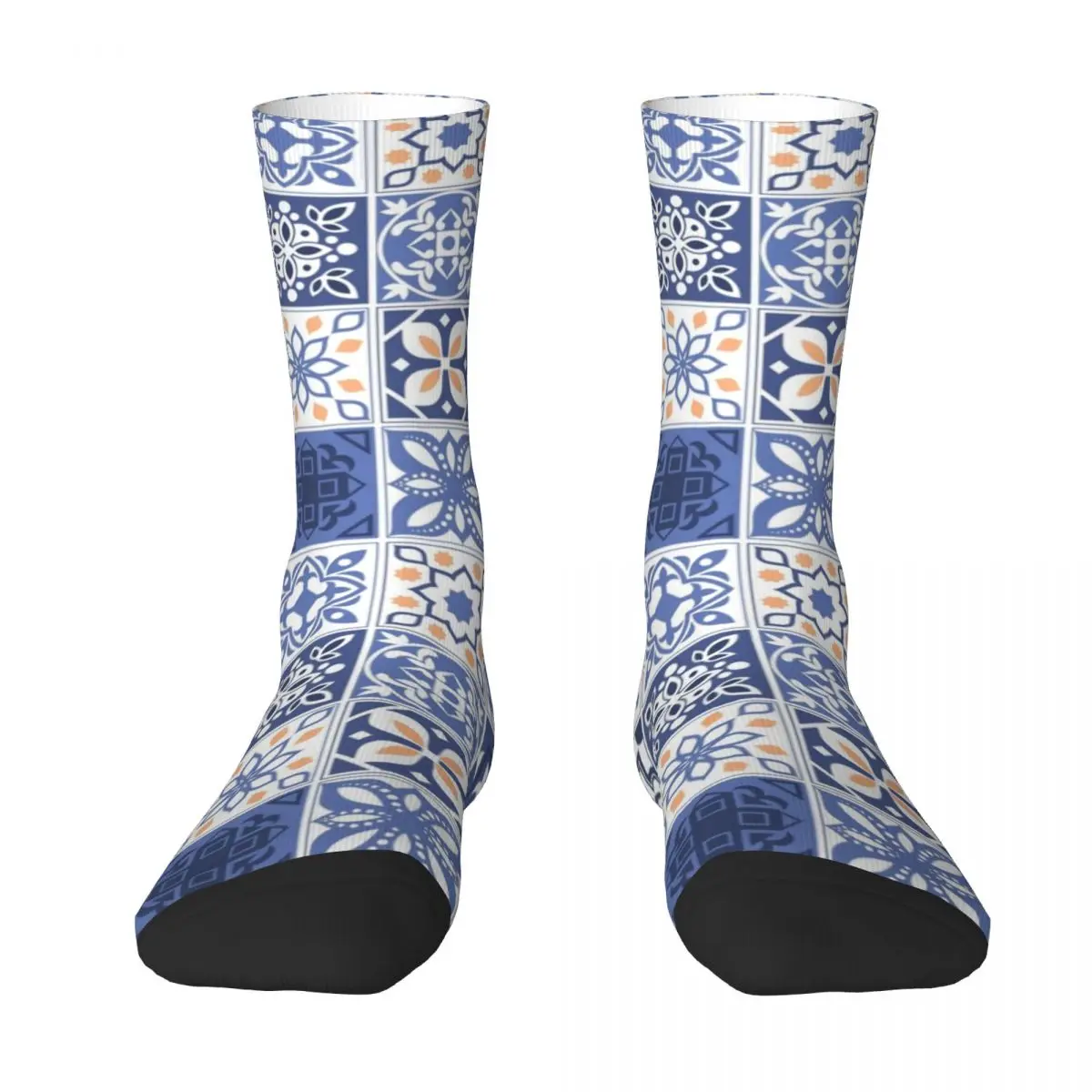 Portuguese Tiles Socks Harajuku Super Soft Stockings All Season Long Socks Accessories for Man's Woman's Birthday Present