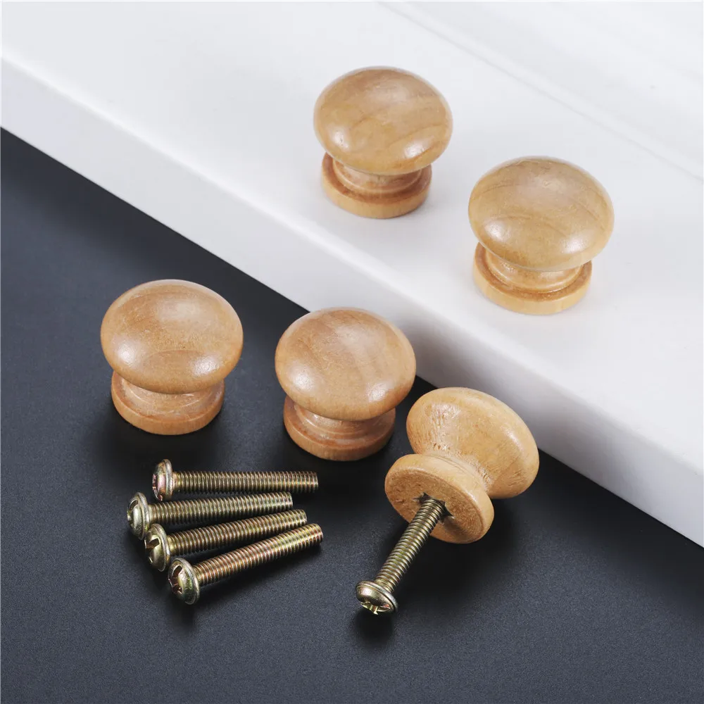 5pcs/set Wood Mini Knob w/screw 24*22mm 0.94