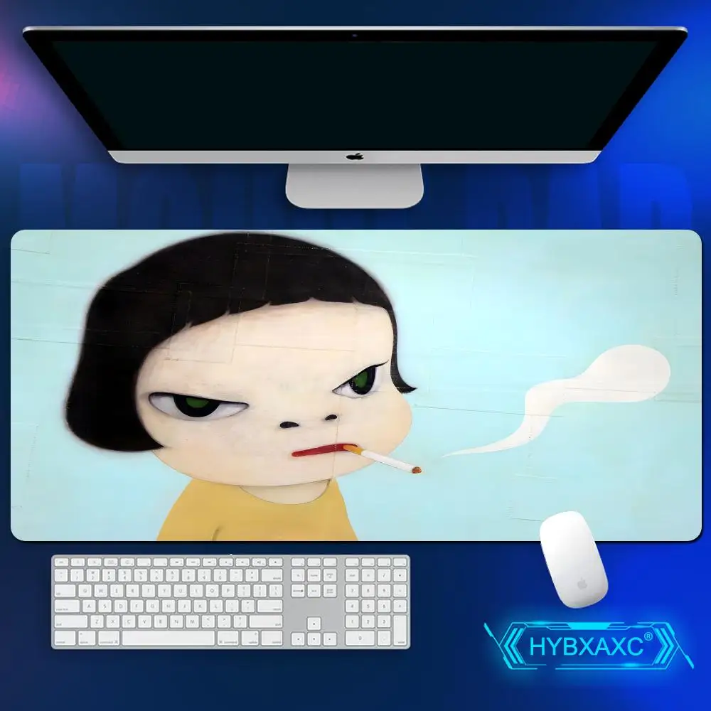 

Японский коврик для мыши Yoshimoto Nara, большой коврик для клавиатуры и мыши 1200X600 мм, настольный коврик для ПК, геймеров, офиса, дома, HYBXAXC