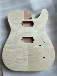 Costomized Electric Guitar Body Unfinished Mahogany Wood Beautiful Flame Maple Veneer DIY Guitar Barrel For TL Style Guitarra