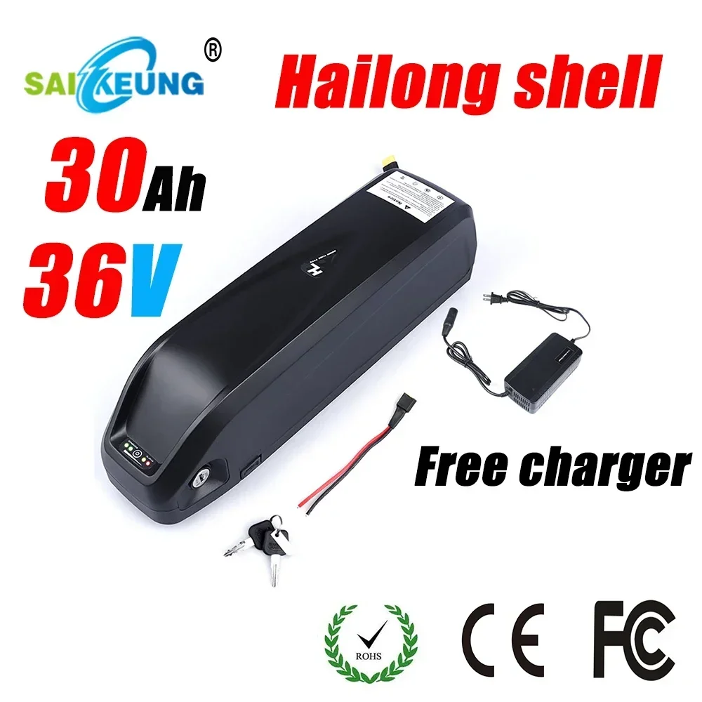 Rechargeable Electric Bike 36V 30ah Hailong 48v 52v 16 23 40ah 50ah Batteria Bici Elettrica Scooter Bicycle Lithium Battery Pack