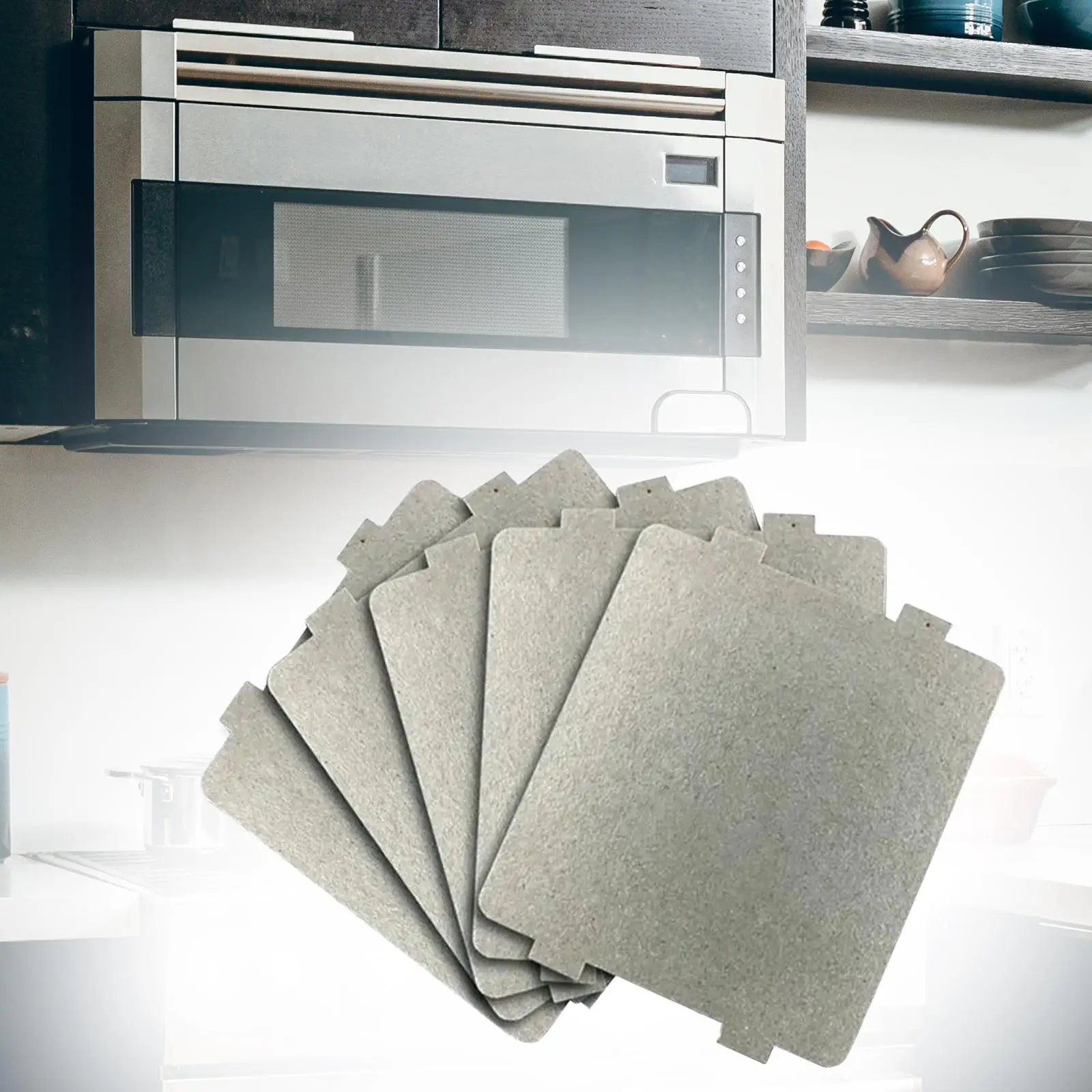 5Pcs Waveguide Covers Mica Plate Sheets Microwave Oven Repair Parts Universal for Home Kitchen Appliances Office Restaurant