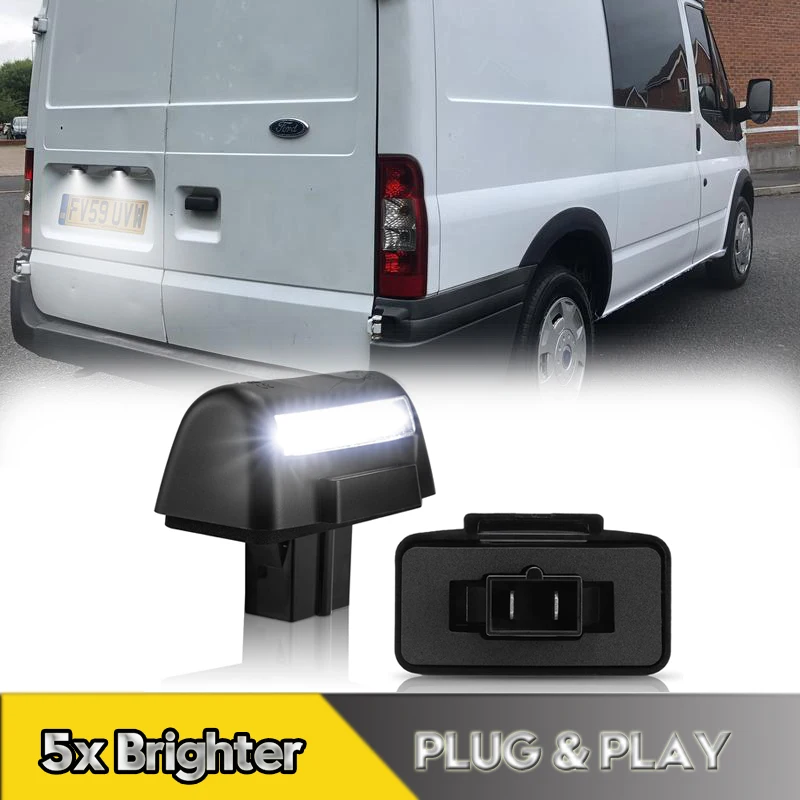 2 sztuki dla Ford Transit MK5 MK6 MK7 Connect 1985-2014 Oświetlenie tablicy rejestracyjnej LED Super jasne 6000K Canbus OEM # 1732840