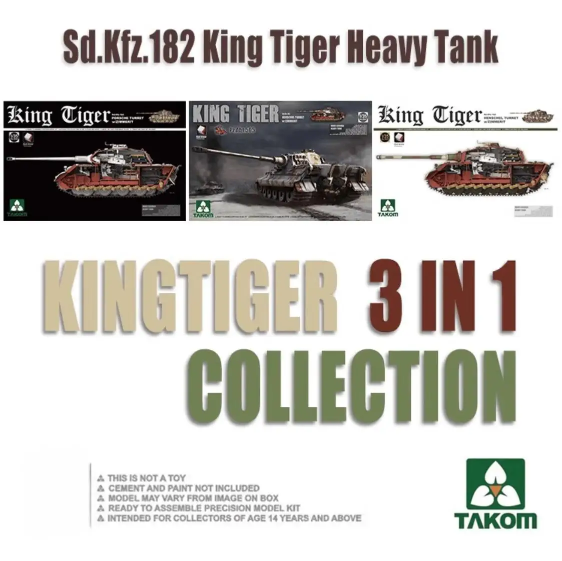 

Takom 1/35 Sd.Kfz.182 King Tiger тяжелый танк пистолет башня (2045 + 2046 + 2047) Henschel 505 специальный