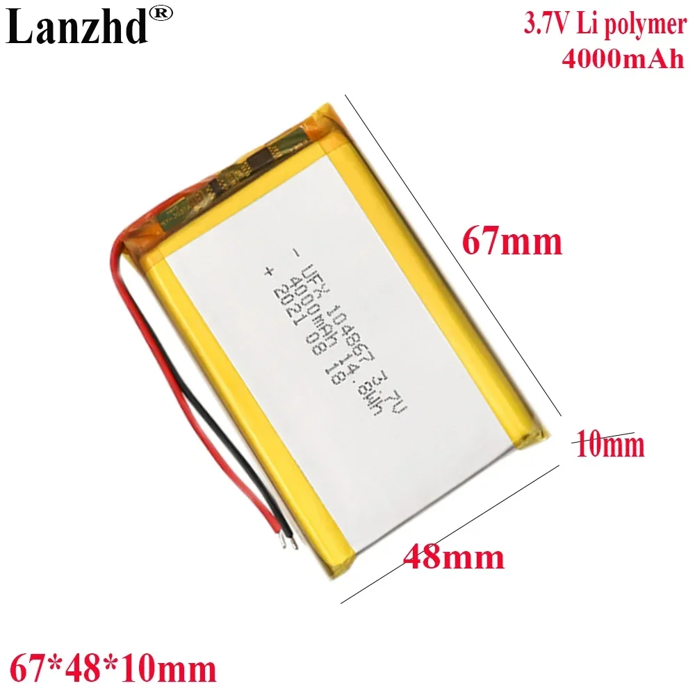 

3.7V Li Lithium Polymer Battery 4000mah For Air purifier battery Lighting GPS stick light toy digital battery 104867