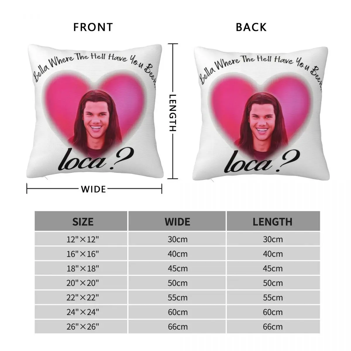 Twilight Where The Hell Have You Been Loca Square Pillowcase Polyester Linen Velvet Creative Zip Decor Room Cushion Cover