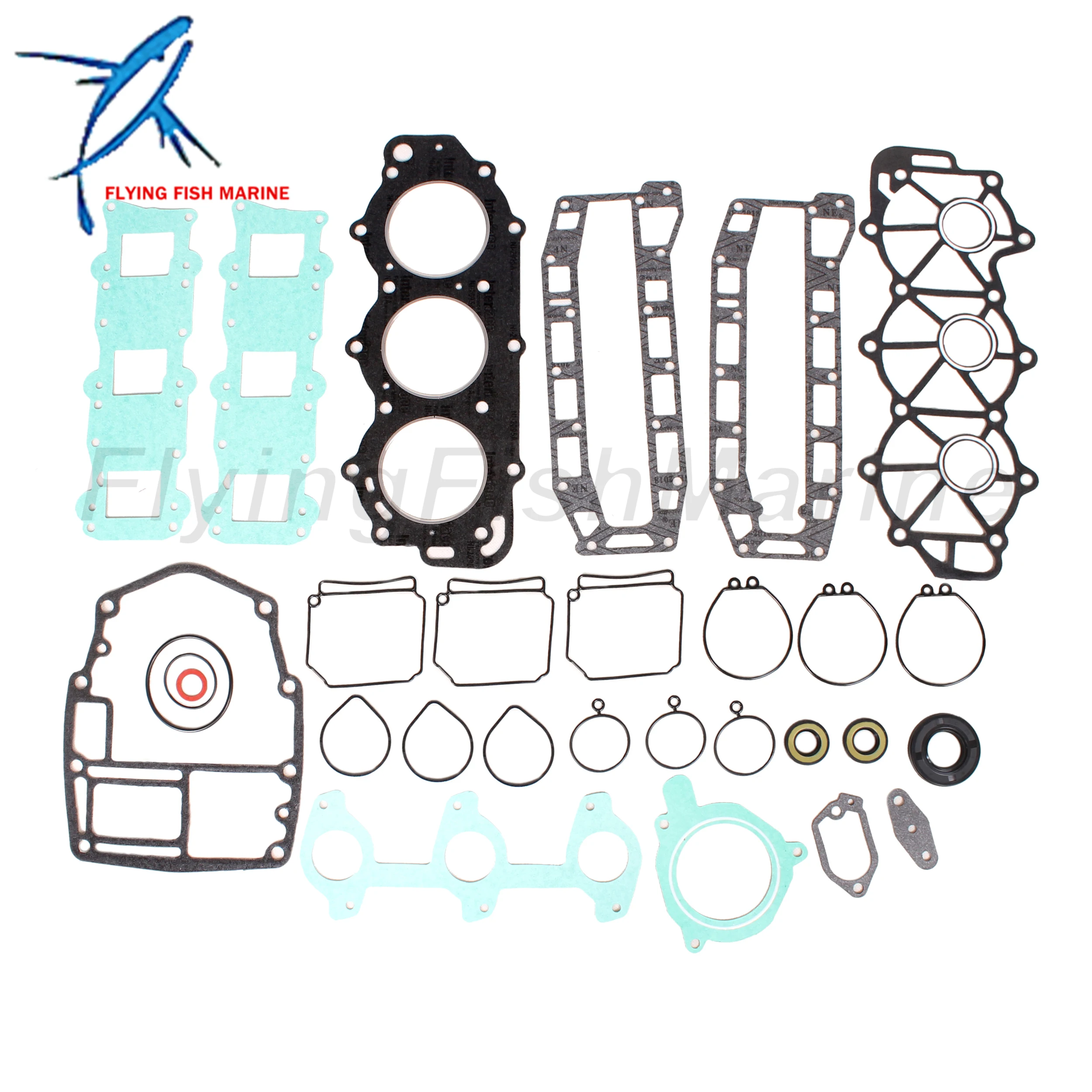 ヤマハ、パワーヘッド、3シリンダー、40hp、50hp、6h4-w0001-02、a2、6h4-w0001-01、a1、00、18-4419、18-4407用の船外機シールキット