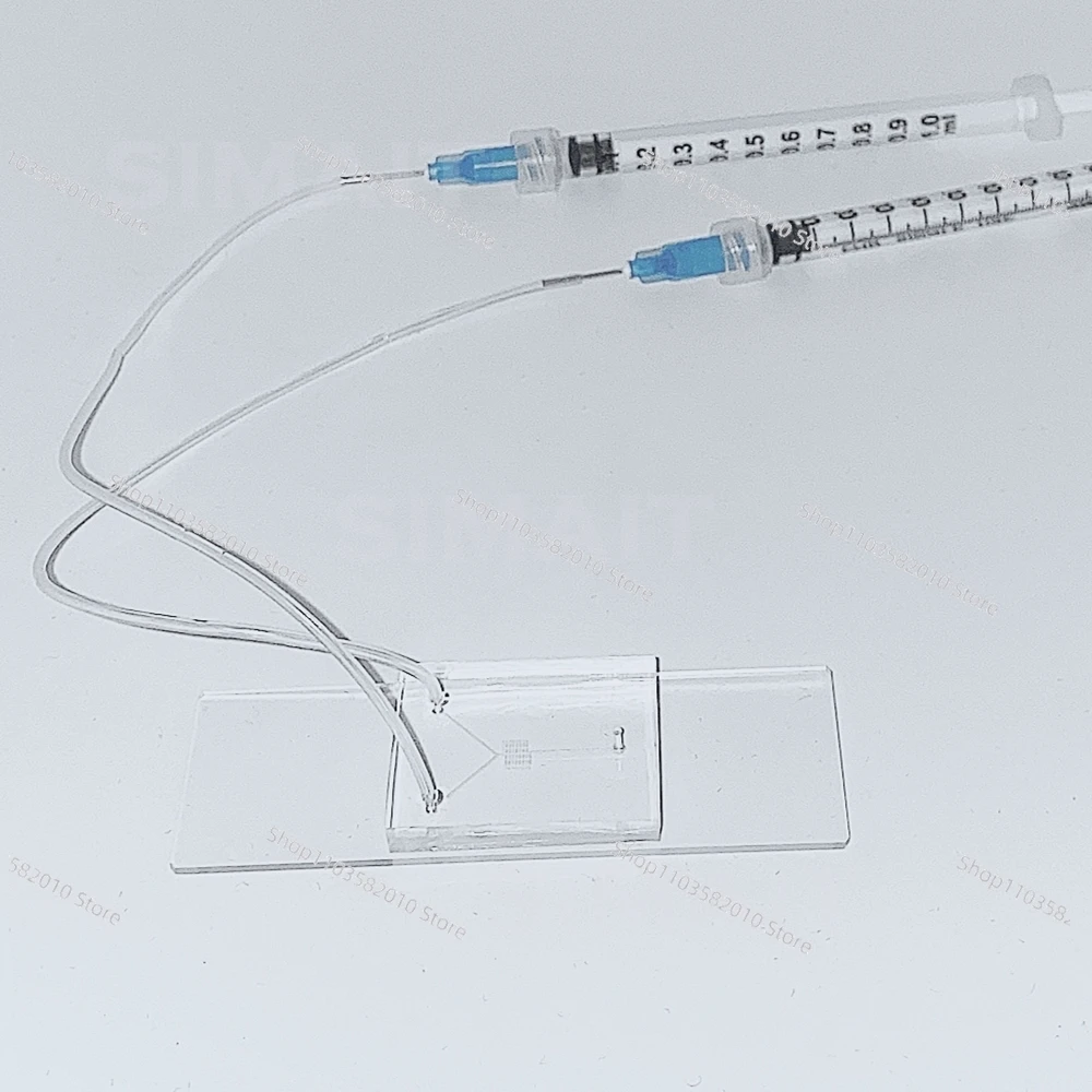 

Микрофлюидный стандартный чип PDMS для микросфер, соединительный комплект, микромиксированный липосомальный элемент T-образной формы