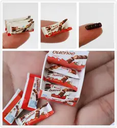 NEW 1 SET 1/6 1/12 Scale Dollhouse Miniature Chocolate Bar Clay Food for Blyth OB11 BJD Doll Play Toys Accessories Earring DIY