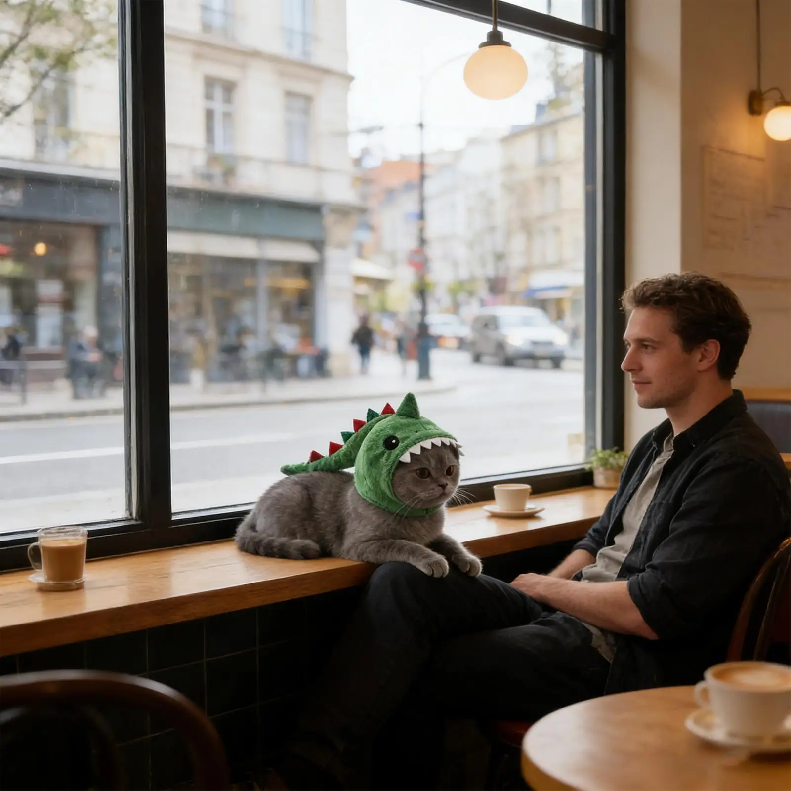 

Шапка для домашних животных, регулируемая, с дизайном динозавра, праздничная шапочка-бини, костюмы, реквизит для котят, для щенков, кроликов, косплей, фотосъемка, Хэллоуин, Рождество