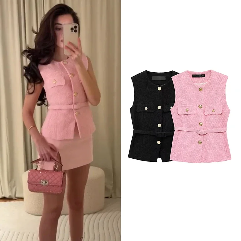 NMZM жилет, весенняя женская куртка 2025 года, новый стиль, шикарная простая облегающая женская куртка, модный молодежный элегантный жилет