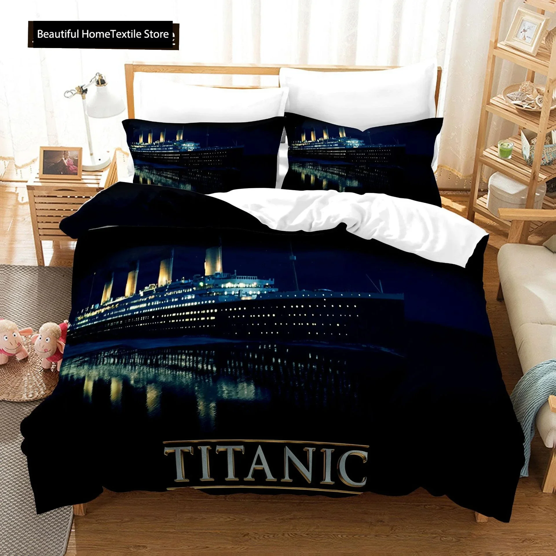 Titanic Jack And Rose 3D NEW Duvet Cover Pillowcase Bedding Set Adult Boy Girl Bedroom Decoration Children Single Double Large