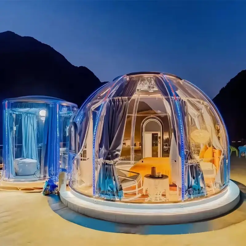 

Luxury Modern Round Transparent Insulated Bubble Tent Waterproof Sphere Dome for Glamping Hotels Houses Resorts