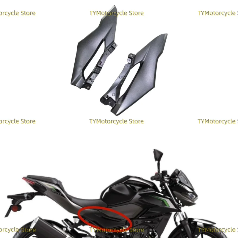 Motorcycle parts Gas Tank Side Cover Panel Fairing Seat Left Right Side Small Plate Fit for Kawasaki Z500 2024 2025