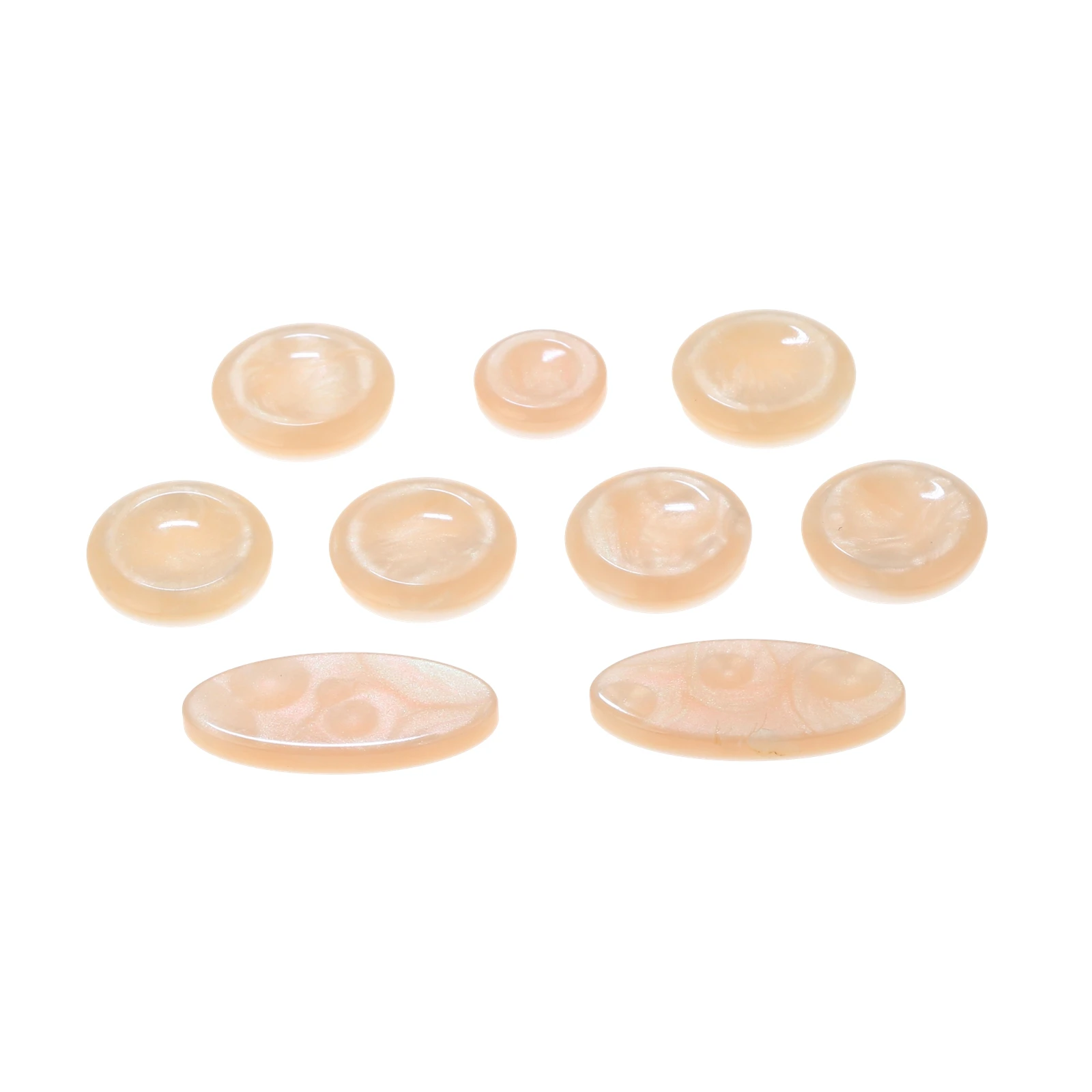 

9Pcs/Set Saxophone Button Pads White Plastic Round Oval Shape for Soprano Alto Saxophone Musical Instrument Parts Accessories