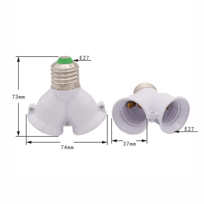 2022 NEW 2 in 1 E27 Lamp Holder e27 Bulb Holder Lamp Socket Splitter Adapter Light Base for LED Bulb