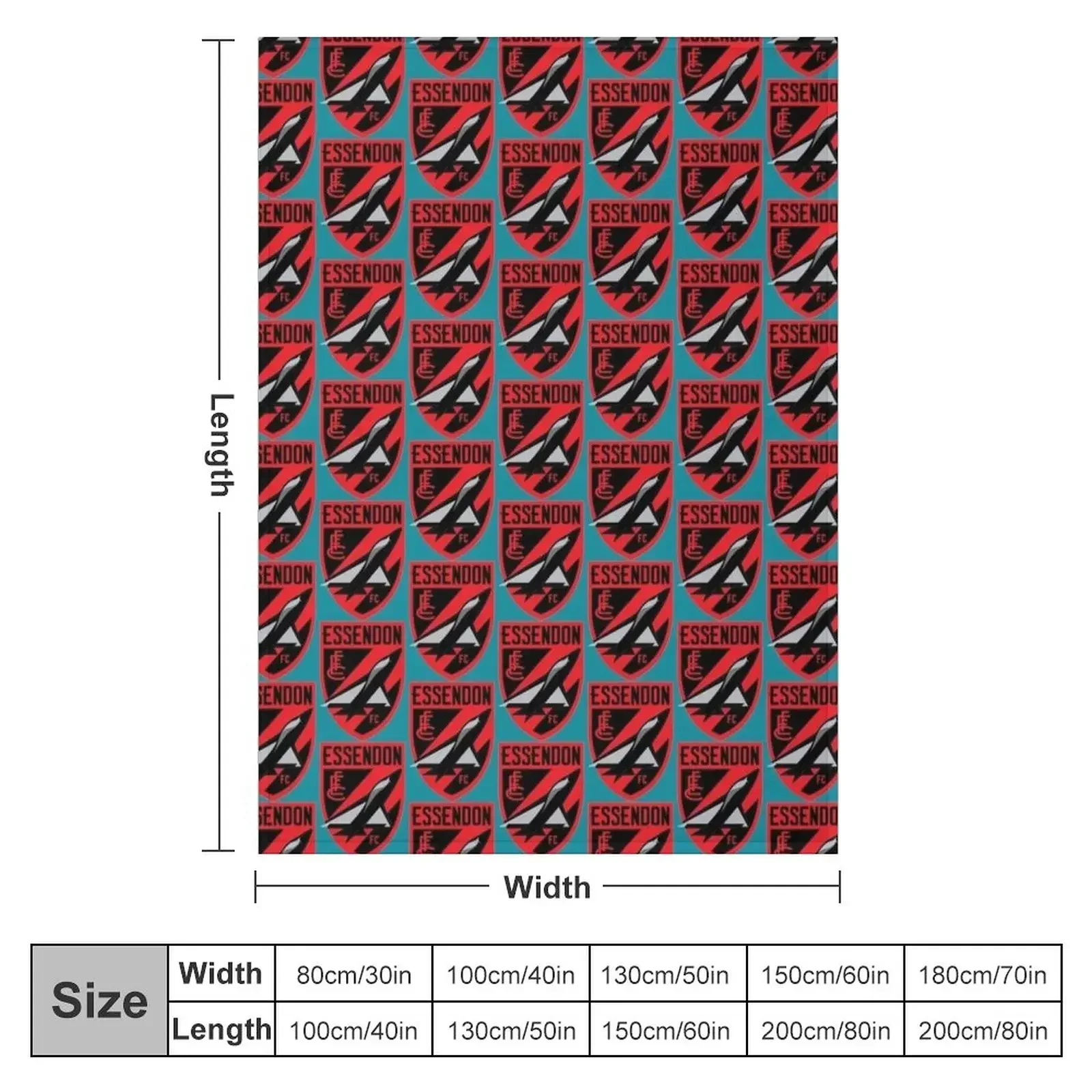 New Essendon Football Club Classic Throw Blanket Soft decorative Blankets