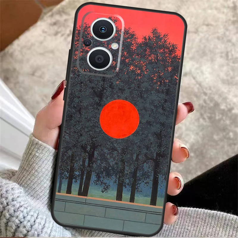 Rene magritte art funda für oppo reno 3 4 5 6 7 8 lite 2z 4z 5z 8t oppo finden x6 x5 pro x2 neo x3 lite fall