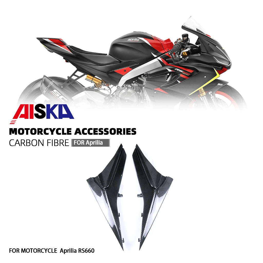 Motorcycle Accessories 3K Pure Dry Carbon Fiber Tail Side Panels Fairings Air Deflector For Aprilia RS660 RS 660 2021-2022