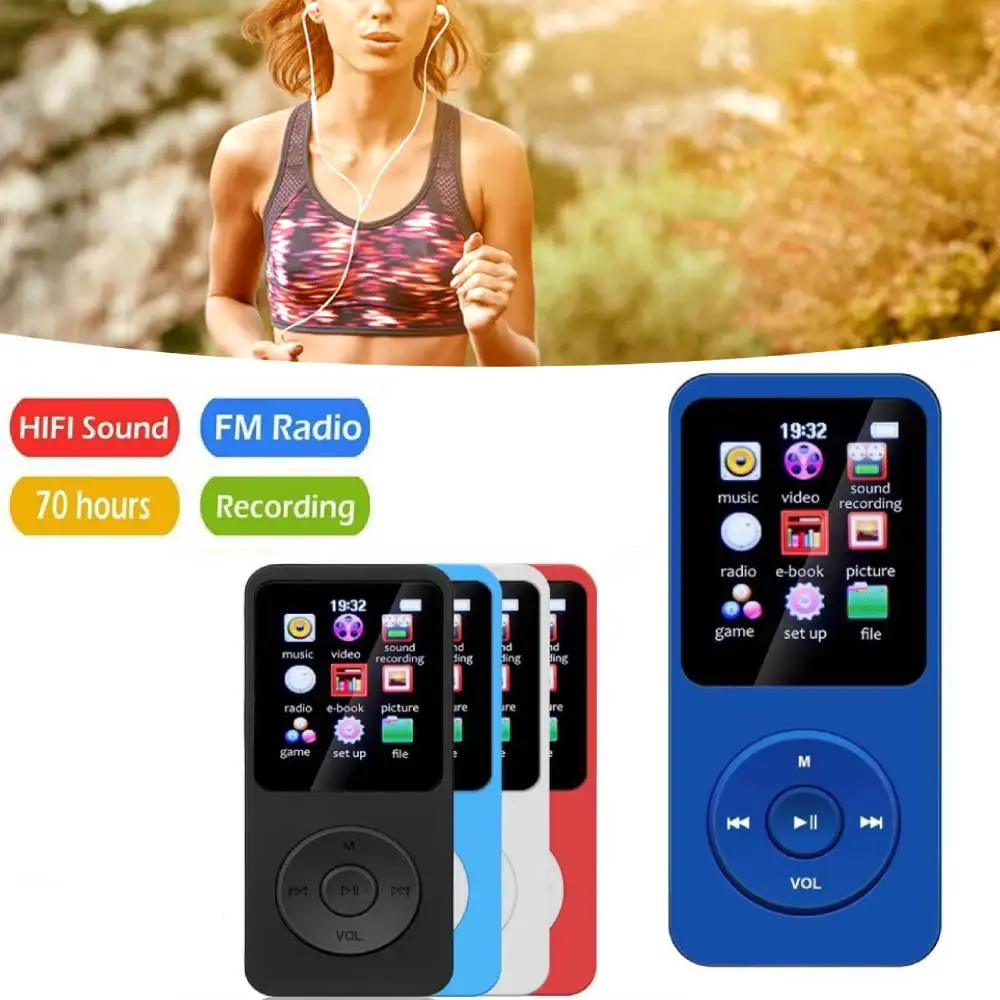 MP3 Player Built-in Speaker HiFi Lossless Music Player Bluetooth-Compatible5.4 Student Walkman Support FM Radio E-Book Recording