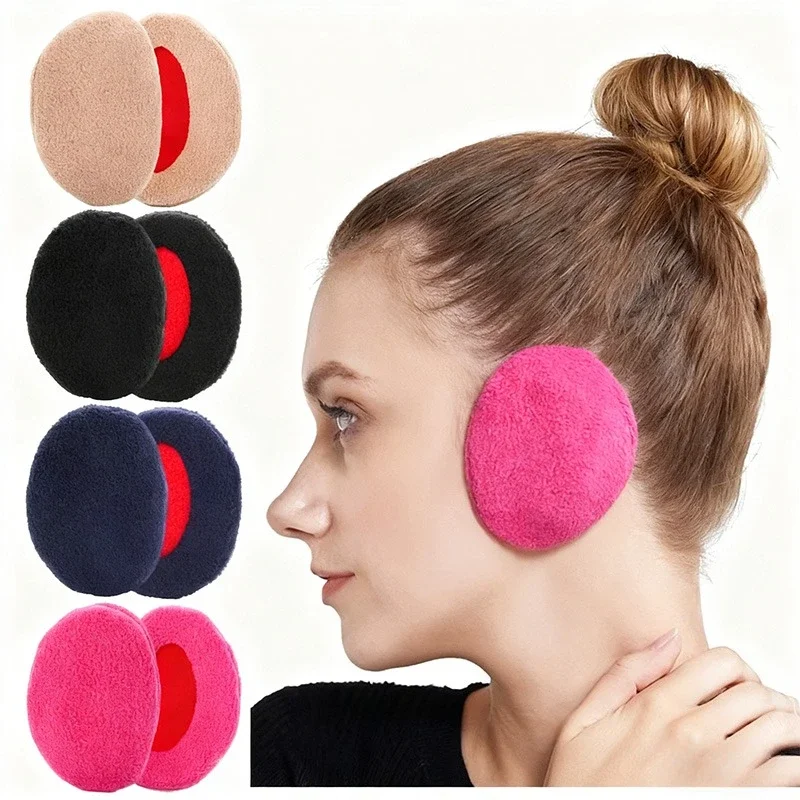 

Зимние грелки для ушей без ремешка, мягкий толстый флис для мужчин, женщин и детей, ветрозащитные, теплые, эластичные, прочные, наушники, в помещении и на открытом воздухе