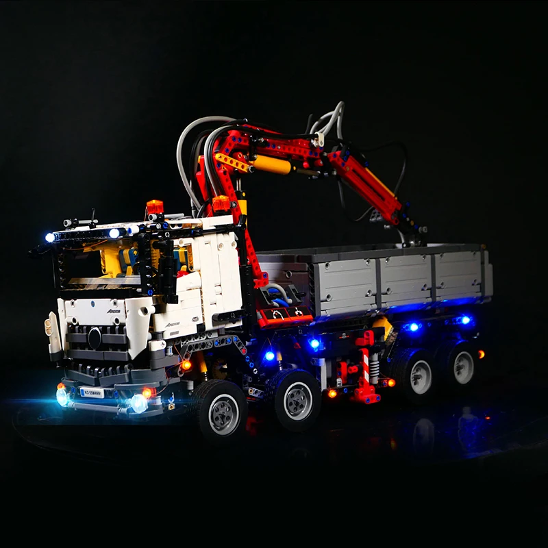 Zestaw świateł LED RC DIY do LEGO 42043 Techniczny zestaw klocków do budowy ciężarówek MBZ Arocs 3245 20005 (tylko światło LED, bez modelu klocków)