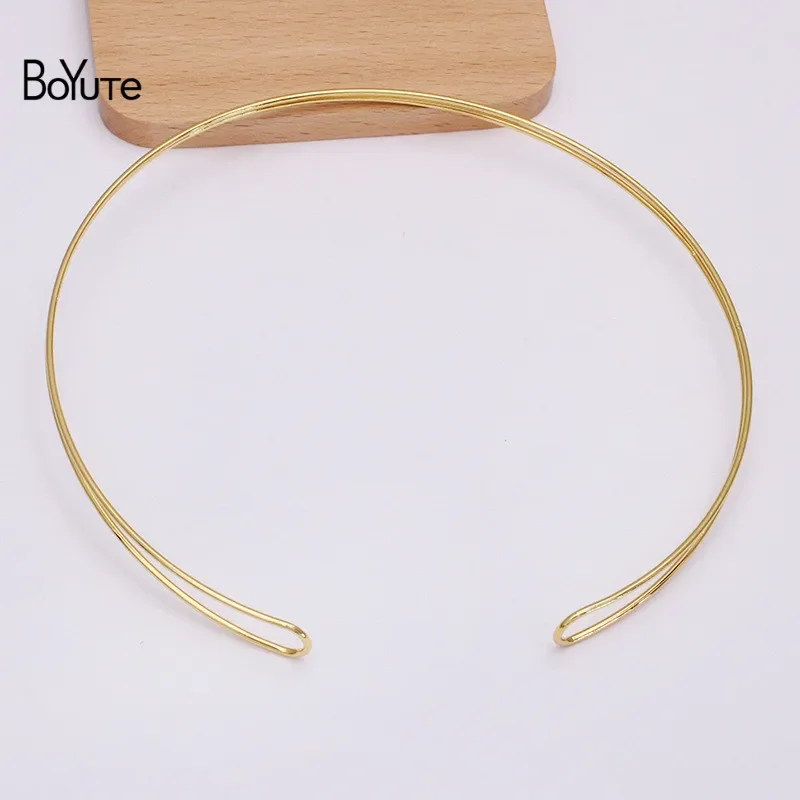 BoYuTe (10 części/partia) 380*1,5 MM metalowe żelazne podwójne linie akcesoria Handmade Diy włosy korona materiały do wyrobu biżuterii — zdjęcie 6