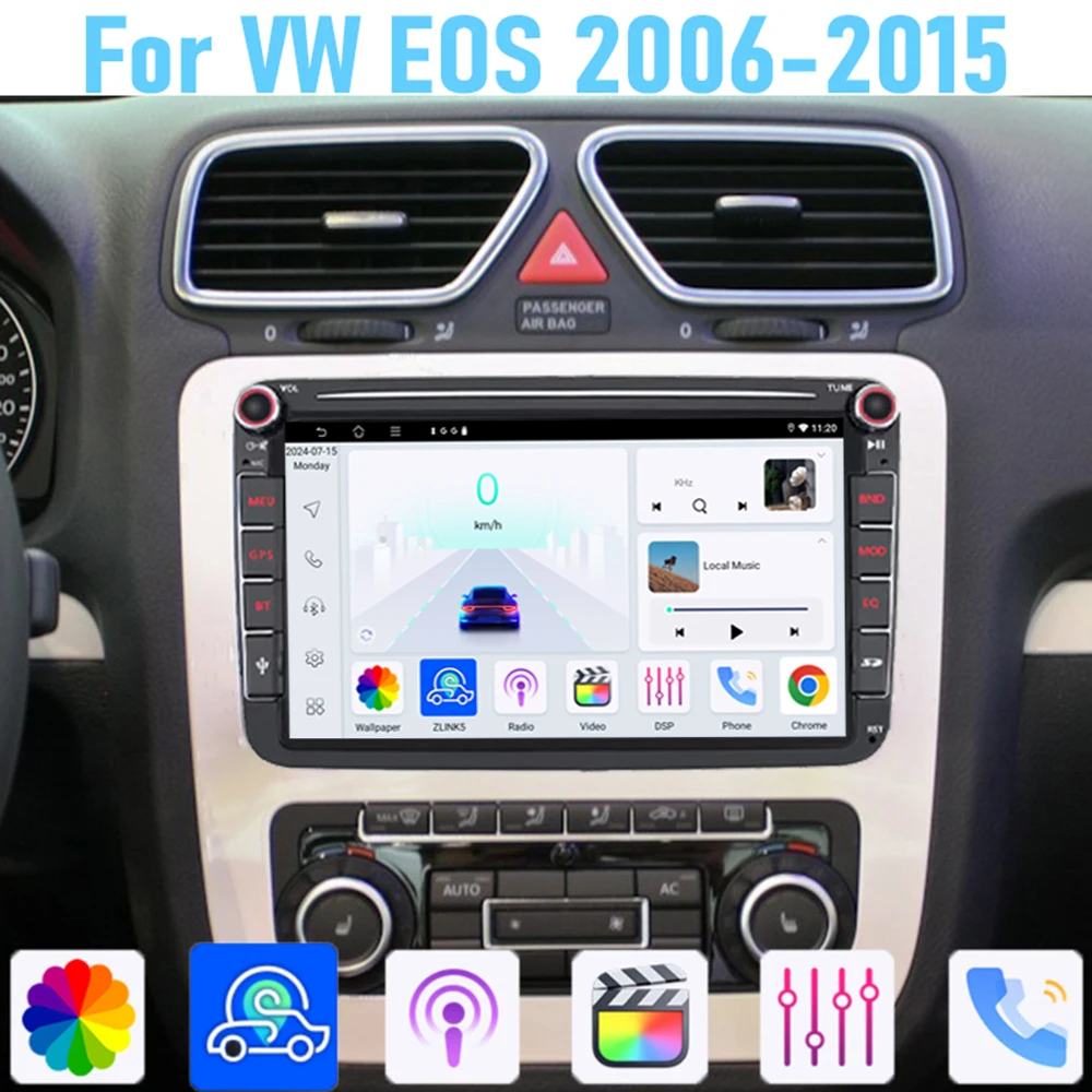 

8" For VW EOS 2006-2015 Car Stereo Radio Carplay Android Auto Head Unit WIFI BT GPS Navi Reversing Image Multimedia Player