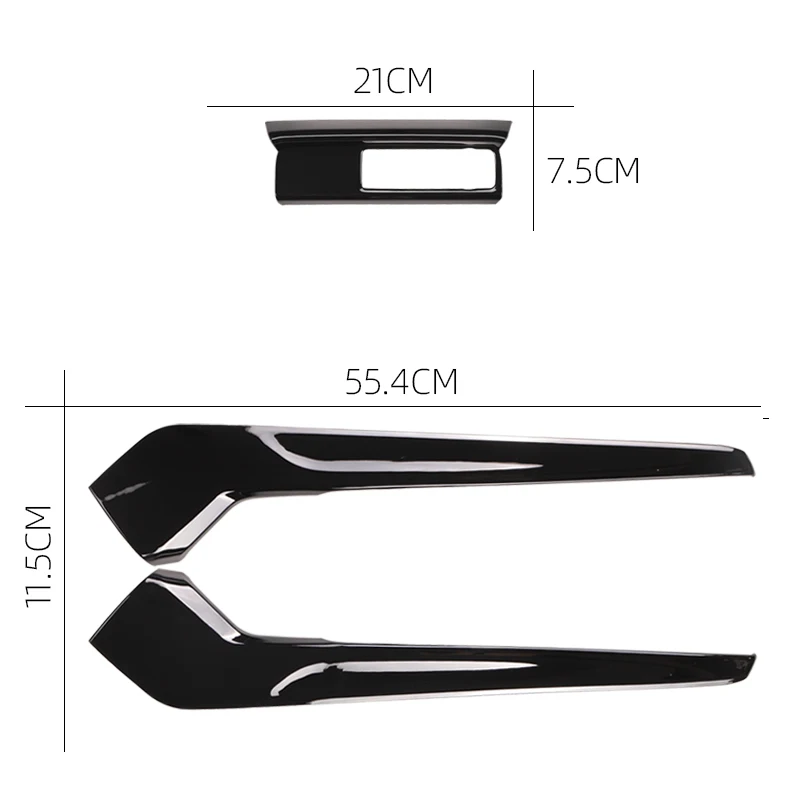 For 2022 2023 2024 2025 Honda Civic 11th Gen Accessories Car Side Gear Shift Cover Strip Decals ABS black Interior design