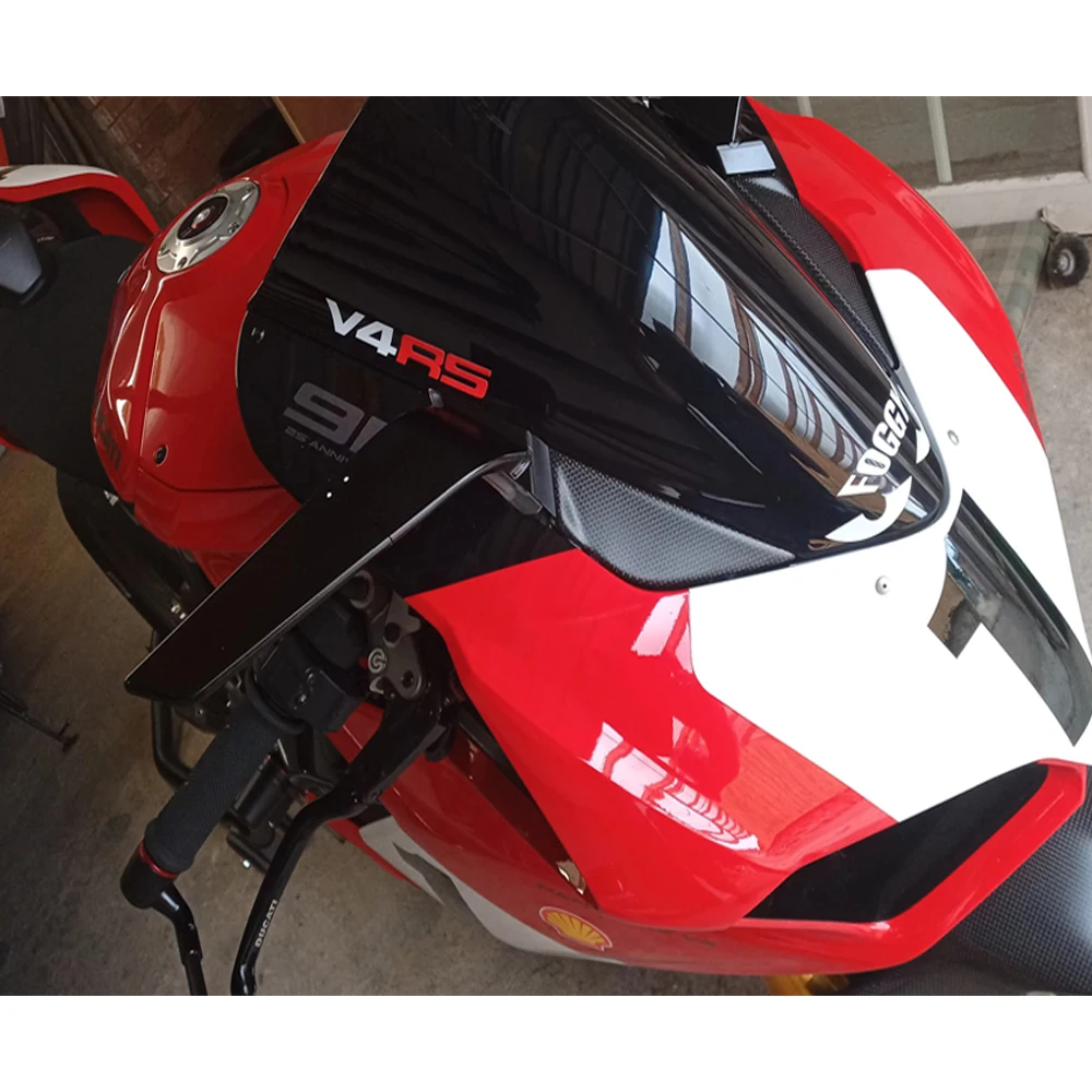 Neue Für DUCATI Panigale V4 V4S V4R 2018-2023 Carbon Fiber Hinten Spiegel Abdeckung Front Verkleidung Motorrad Geändert Teile schmücken Kappe – Detail 8