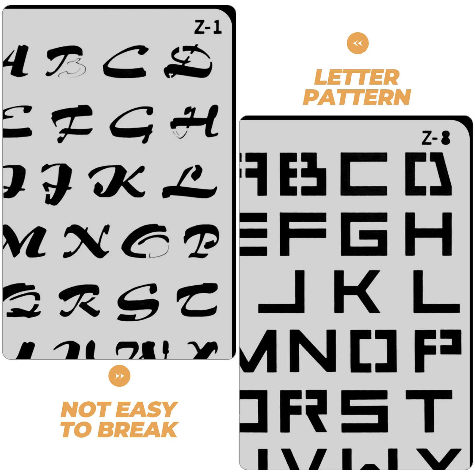 

Letter Stencils A6 Reusable Pet Craft Templates For Wall Wood Painting Diy Projects Smooth Edges English Stencil Letters