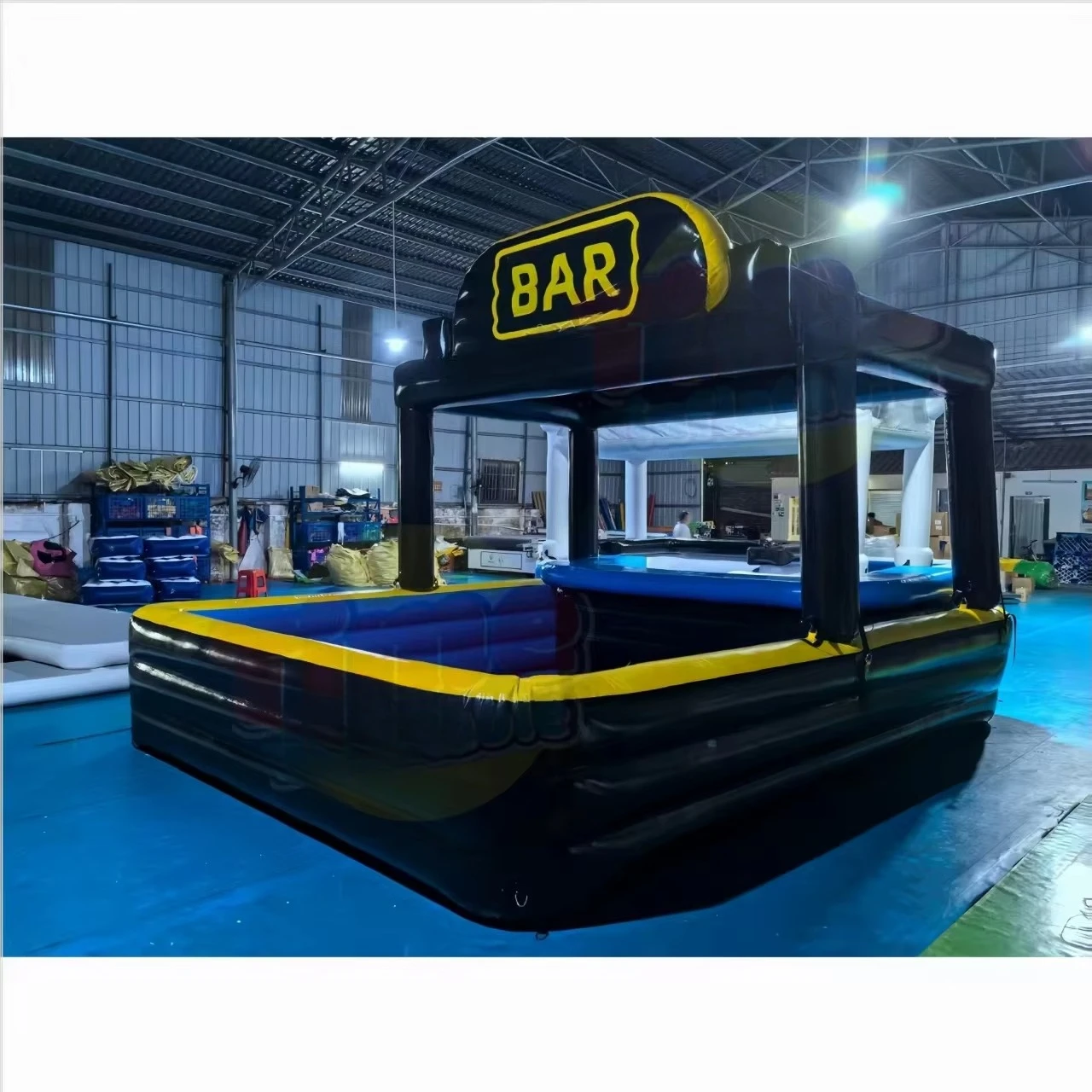 Custom Logo Inflatable Bar Multifunctional PVC Float Cool Bar Counter with Fun in the Pool